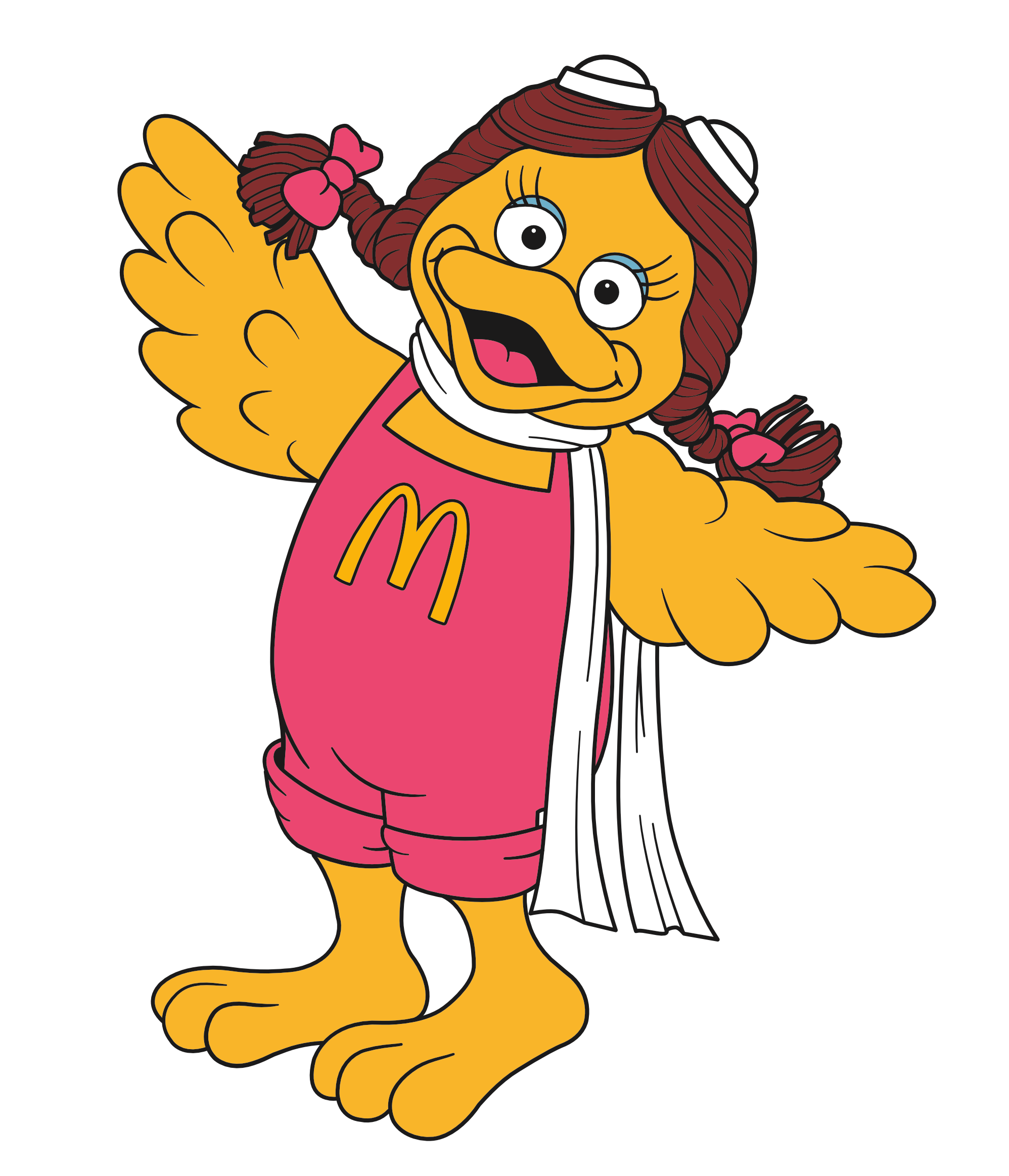 Birdie the Early Bird waving